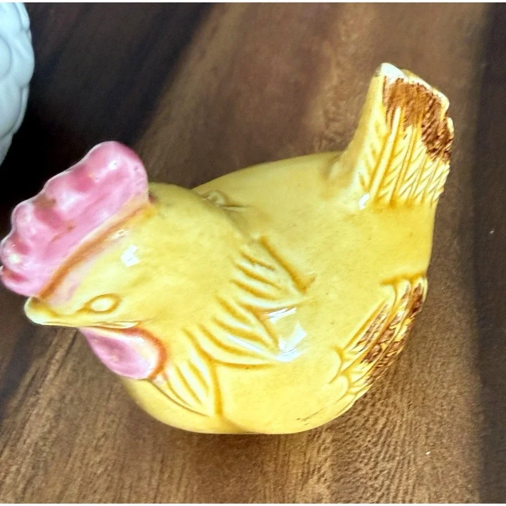 Vintage‎ Rooster Napkin Holder Salt Pepper Set Chicken Japan Farmhouse Davar